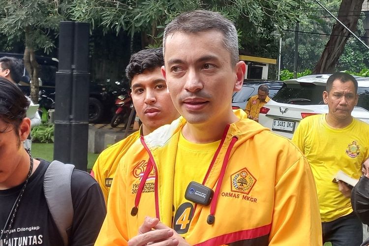 Ketua Biro Pemuda DPD Partai Golkar DKI Jakarta, Rian Ernest di Cikini, Jakarta Pusat pada Selasa (31/1/2023).