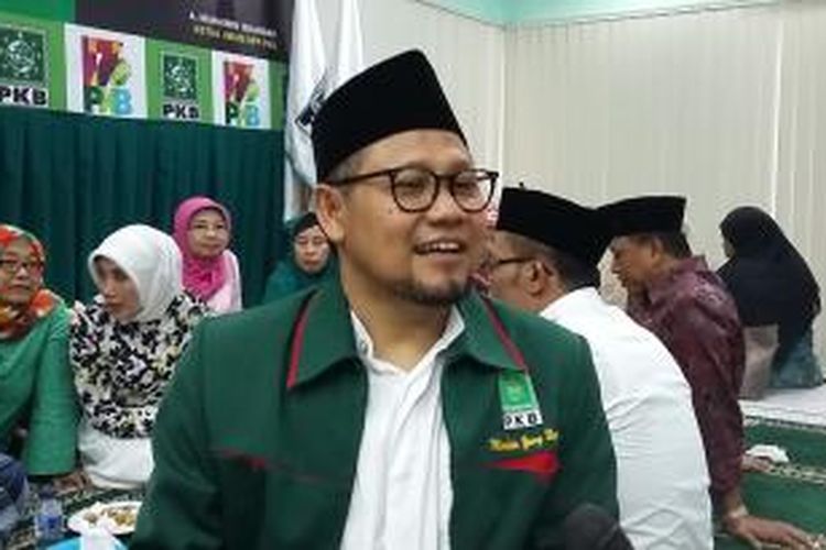 Ketua Umum Partai Kebangkitan Bangsa Muhaimin Iskandar, saat ditemui seusai Harlah ke-17 PKB di Kantor DPP PKB, Jakarta Pusat, Kamis (23/7/2015).