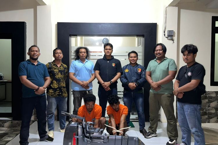 Dua nelayan Sebatik, Nunukan, Kaltara, AR dan JS. Kedua sahabat karib ini mencuri mesin tempel perahu dan berhasil dibekuk Polisi