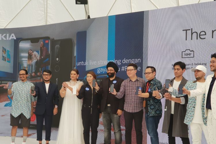 Peluncuran Nokia 6.1 dan 6.1 Plus di Jakarta, Kamis (6/9/2018).