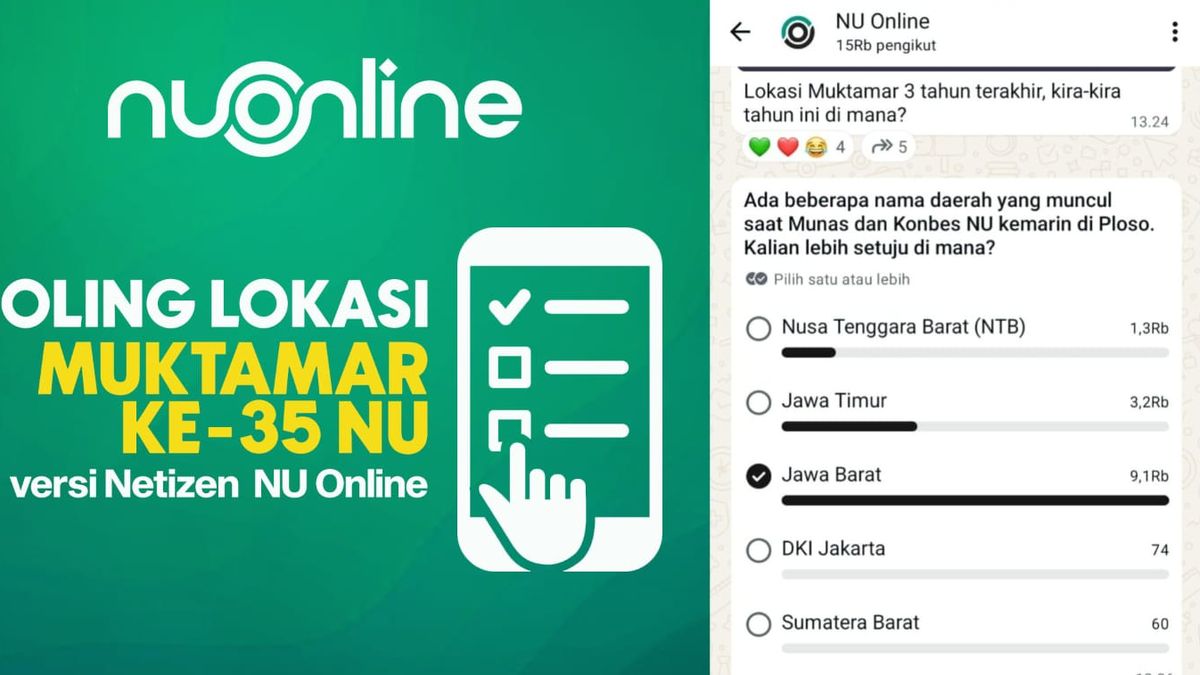 Jawa Barat Pimpin Poling Tuan Rumah Muktamar NU ke-35