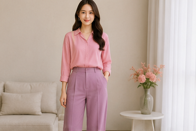 Baju pink cocok dipadukan dengan berbagai warna celana, dari putih, hitam, jeans, hingga mauve. Simak 17 inspirasinya di sini.