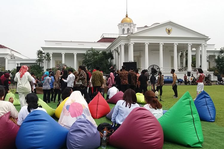 Suasana perayaan Hari Sumpah Pemuda di Istana Bogor, Sabtu (28/10/2017).