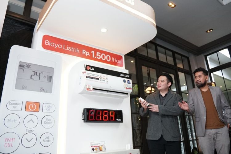 LG DUALCOOL Inverter model 1/2 PK (T05EV5) dapat menghasilkan penghematan daya hingga 70 persen jika dibandingkan AC non-inverter.