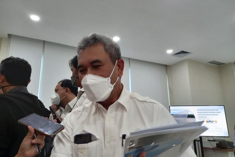 Direktur Jenderal Sumber Daya Air Kementerian Pekerjaan Umum dan Perumahan Rakyat (PUPR) Jarot Widyoko di Gedung Kementerian PUPR, Jakarta, Kamis (29/9/2022).