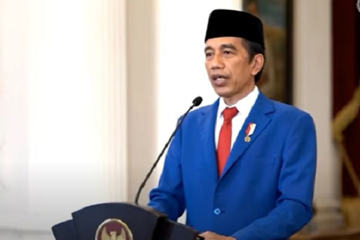 Presiden RI Joko Widodo dalam pidatonya di Sidang Umum PBB ke-75, Rabu, 23 September 2020.
