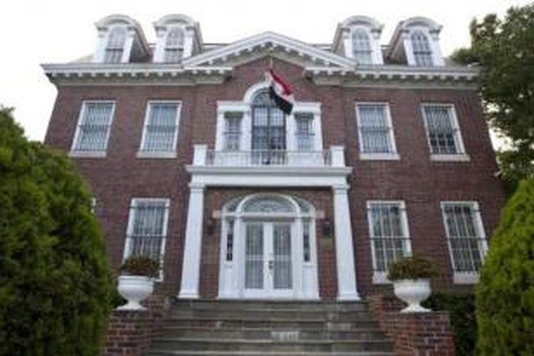 Kantor kedutaan besar Suriah di Washington DC.