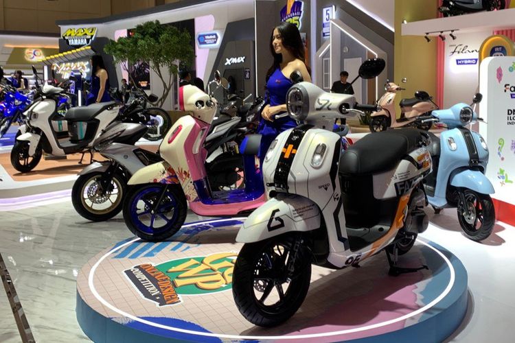 Suasana booth pameran Yamaha di IMOS 2024.