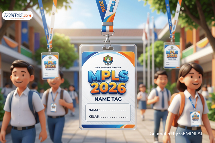 30 Contoh Name Tag MPLS TK, SD, SMP, dan SMA Kreatif 2026: Ini Cara Buatnya 