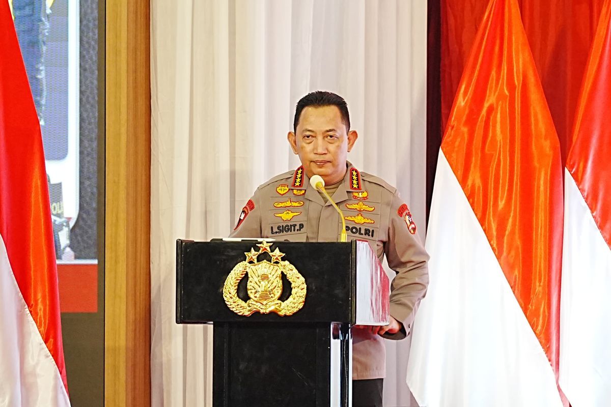Kepala Kepolisian Negara Republik Indonesia (Kapolri) Jenderal Listyo Sigit Prabowo di PTIK, Jakarta, Kamis (15/5/2025).