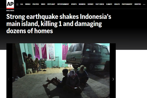 Kata Media Asing soal Gempa M 6,0 di Bantul, DIY