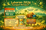 Lebaran 2026 Tanggal Berapa? Idul Fitri & Cuti Bersama Lengkap Berikut Hitung Mundur Puasa