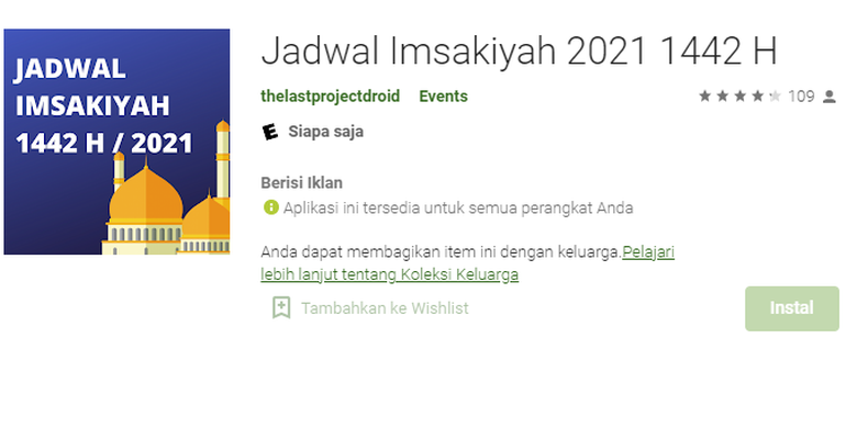 Aplikasi Jadwal Imsakiyah 2021- 1442 H, Ramadan, untuk mengetahui jadwal puasa 2021