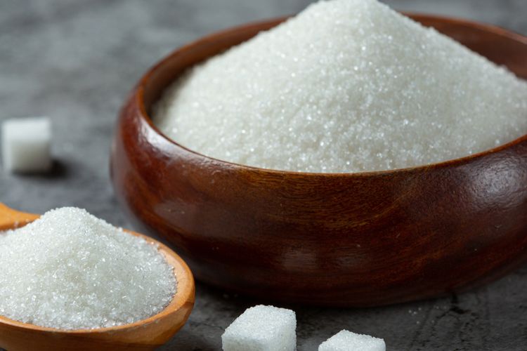 Ilustrasi gula, gula pasir.