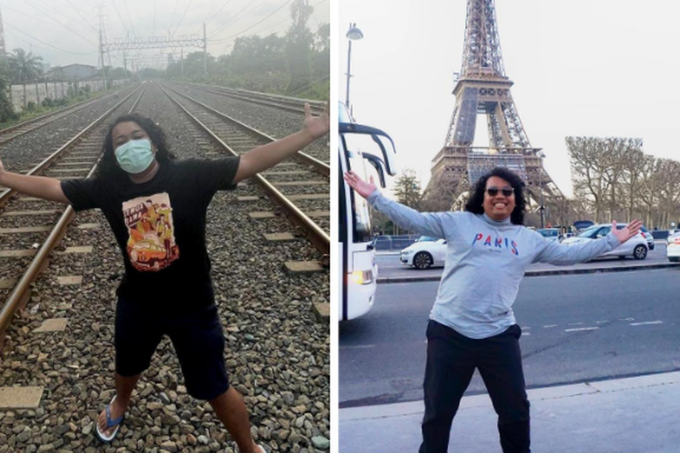 Komika Marshel Widianto sampai di Paris, Perancis.