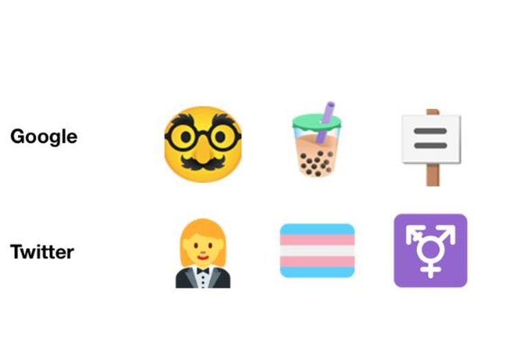 emoji emoji yang telah dari di Google dan Twitter sebelum perilisan emoji versi 13.0