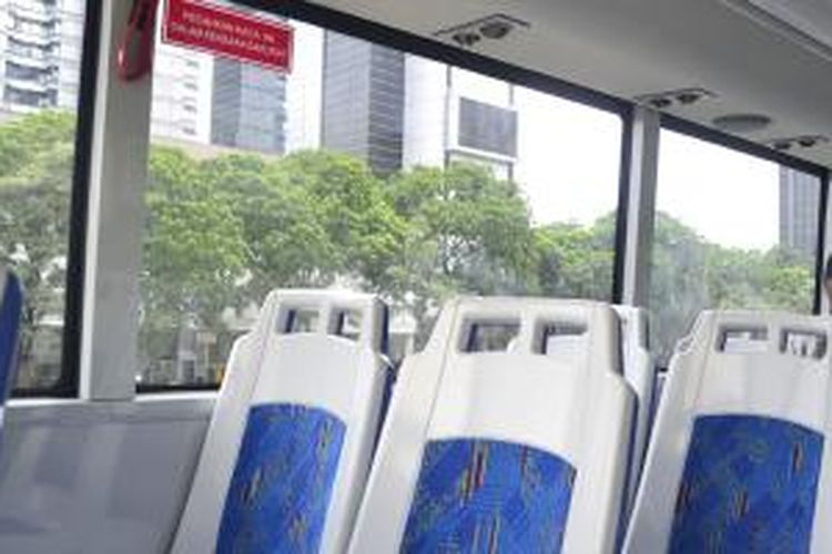 Bus wisata di Jakarta.