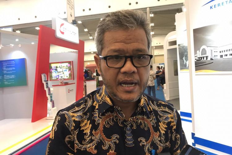 Corporate Deputy Director of Passenger Transport Marketing and Sales PT Kereta Api Indonesia (Persero) (KAI) Mukti Jauhari dalam Pembukaan KAI Expo 2018 di ICE BSD City, Tangerang, Sabtu (3/11/2018)