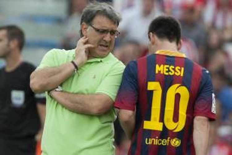 Pelatih Barcelona, Gerardo Martino dan Lionel Messi