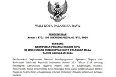 Seleksi CPNS 2024 Pemkot Palangkaraya, Ini Formasi yang Dibutuhkan