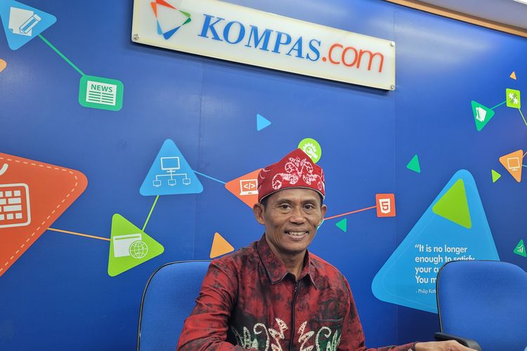 Bupati Tanah Laut Sukamta saat berkunjung ke kantor Kompas.com di Jakarta, Selasa (23/8/2022).