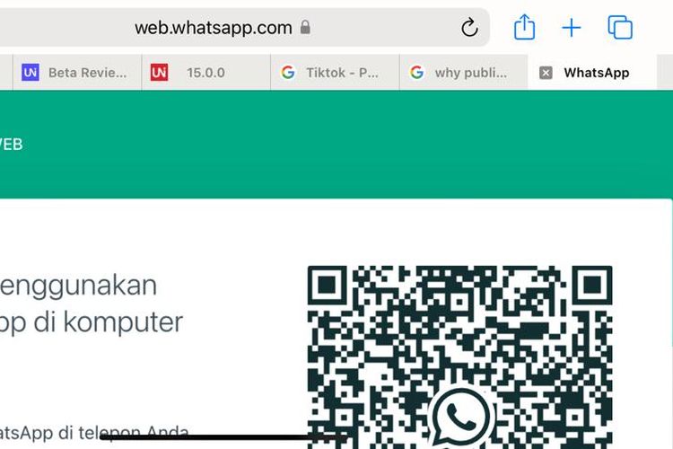 Ilustrasi cara memakai WhatsApp Web di HP.