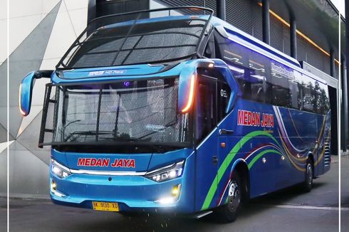 PO Medan Jaya Rilis Bus Baru Pakai Tameng Kaca Depan