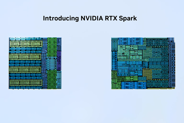 Wujud Nvidia RTX Spark yang menggabungkan CPU Nvidia Grace 20-core dengan GPU Nvidia Blackwell RTX yang memiliki 6.144 CUDA Core dan Tensor Core generasi kelima. Keduanya dihubungkan menggunakan teknologi NVLink-C2C yang memungkinkan komunikasi data berkecepatan tinggi antara CPU dan GPU.

