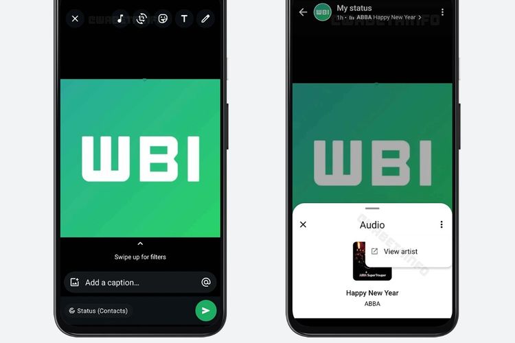 WhatsApp diketahui tengah menyiapkan fitur baru yaitu musik di status WA. Dengan fitur ini, pengguna WhatsApp bisa menambahkan lagu kesukaan ke status yang diunggah. 