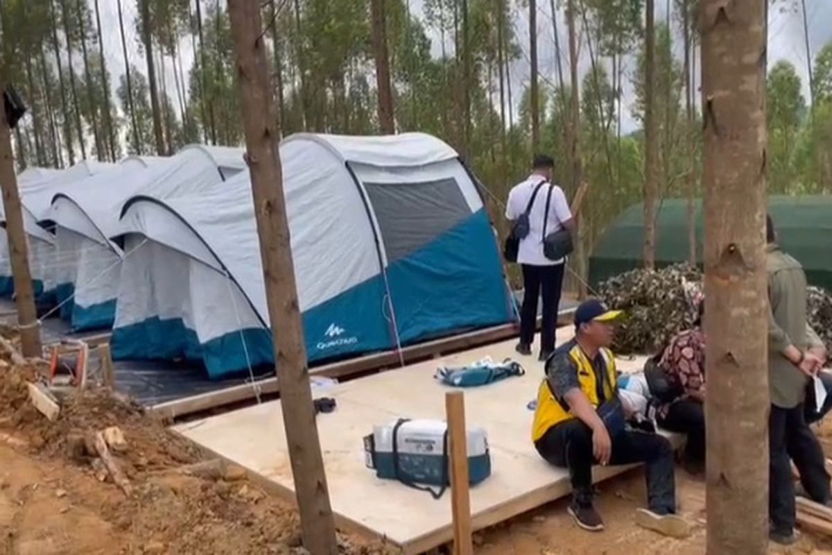 Lokasi Jokowi berkemah di titik nol ibu kota negara, Sepaku, PPU, Kaltim, Minggu (13/3/2022).