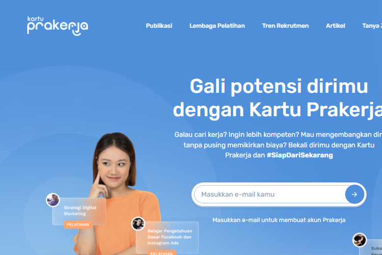 Pendaftaran program Kartu Prakerja gelombang 50 sudah dibuka sejak Jumat, 24/3/2023)