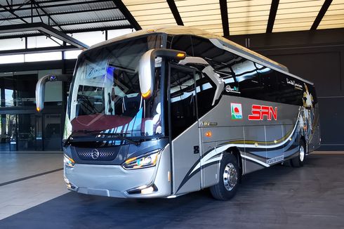 Bodi Bus Baru Laksana Legacy SR2 Panorama, Langsung Dipakai PO SAN