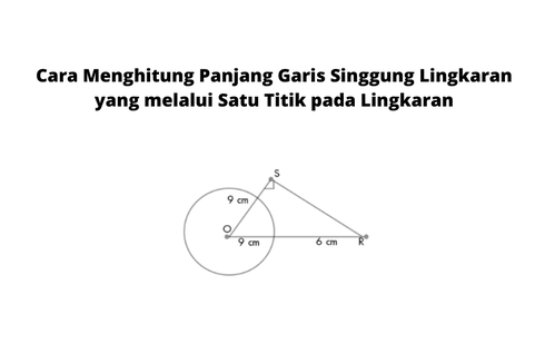 Cara Menghitung Panjang Garis Singgung Lingkaran yang melalui Satu Titik pada Lingkaran