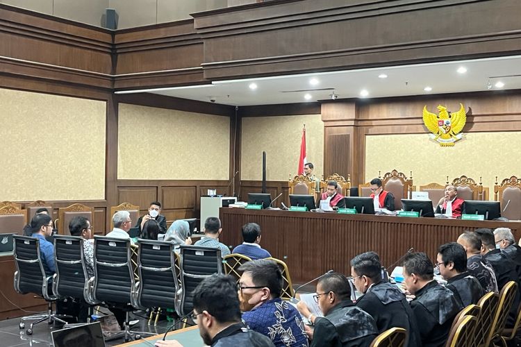 Sembilan orang menjadi saksi dalam sidang kasus dugaan korupsi proyek penyediaan menara base transceiver station (BTS) 4G dan infrastuktur pendukung 1, 2, 3, 4, dan 5 yang digelar di Pengadilan Tindak Pidana Korupsi (Tipikor) pada Pengadilan Negeri (PN) Jakarta Pusat, Senin (11/9/2023).