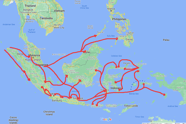 Peta persebaran Islam di Indonesia
