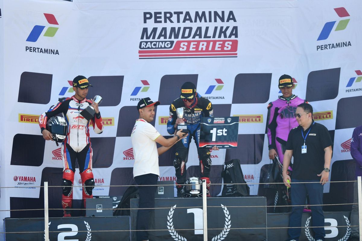 Podium juara Pertamina Mandalika Racing 2025 putaran pertama sukses digelar di Lombok, Nusa Tenggara Barat, pada Jumat-Minggu, 11-13 April 2025. 