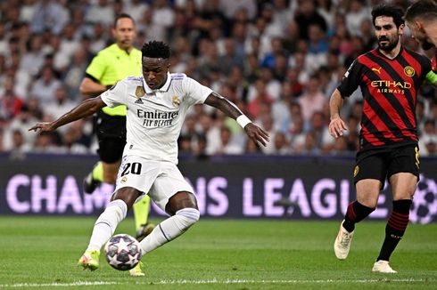 HT Real Madrid Vs Man City 1-0: Roket Vinicius Bawa Los Blancos Unggul