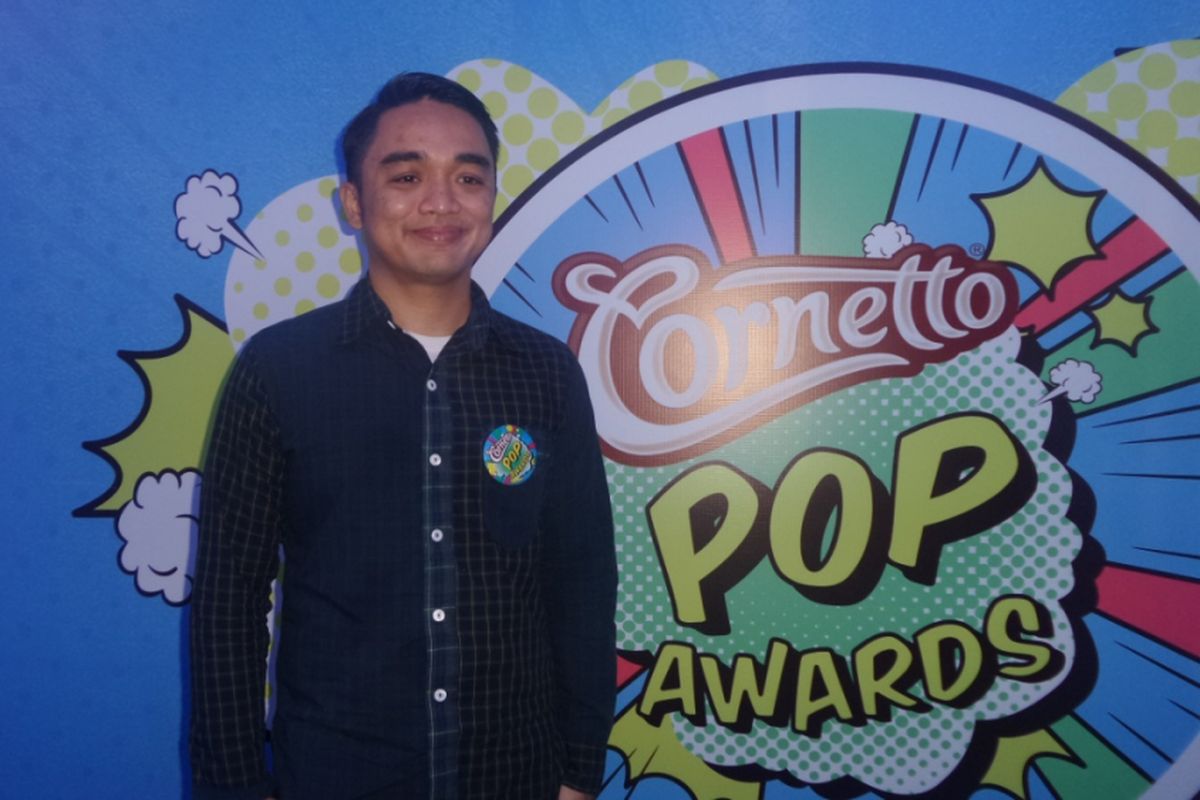 Dipha Barus usai menghadiri konferensi pers Cornetto Pop Awards di Empirica, SCBD, Jakarta Selatan, Jumat (19/5/2017).