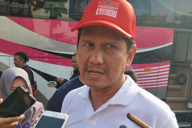 Menteri Pendayagunaan Aparatur Negara dan Reformasi Birokrasi Asman Abnur saat ditemui di kawasan Bundaran Hotel Indonesia (HI), Jakarta Pusat, Minggu (4/3/2018).