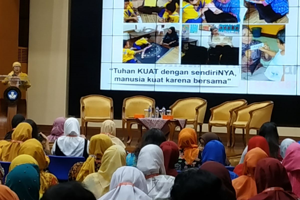 Suasana Lokakarya Nasional dalam Rangka Hari Guru Sedunia 2018, Selasa (2/10/2018), di Kementerian Pendidikan dan Kebudayaan, Jakarta.