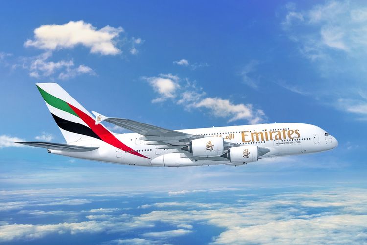 Ilustrasi maskapai penerbangan Emirates.