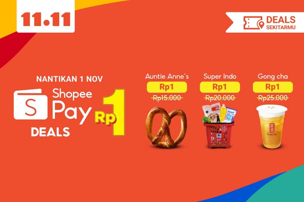 ShopeePay Deals Rp 1 menghadirkan berbagai promo menarik untuk kategori Belanja 