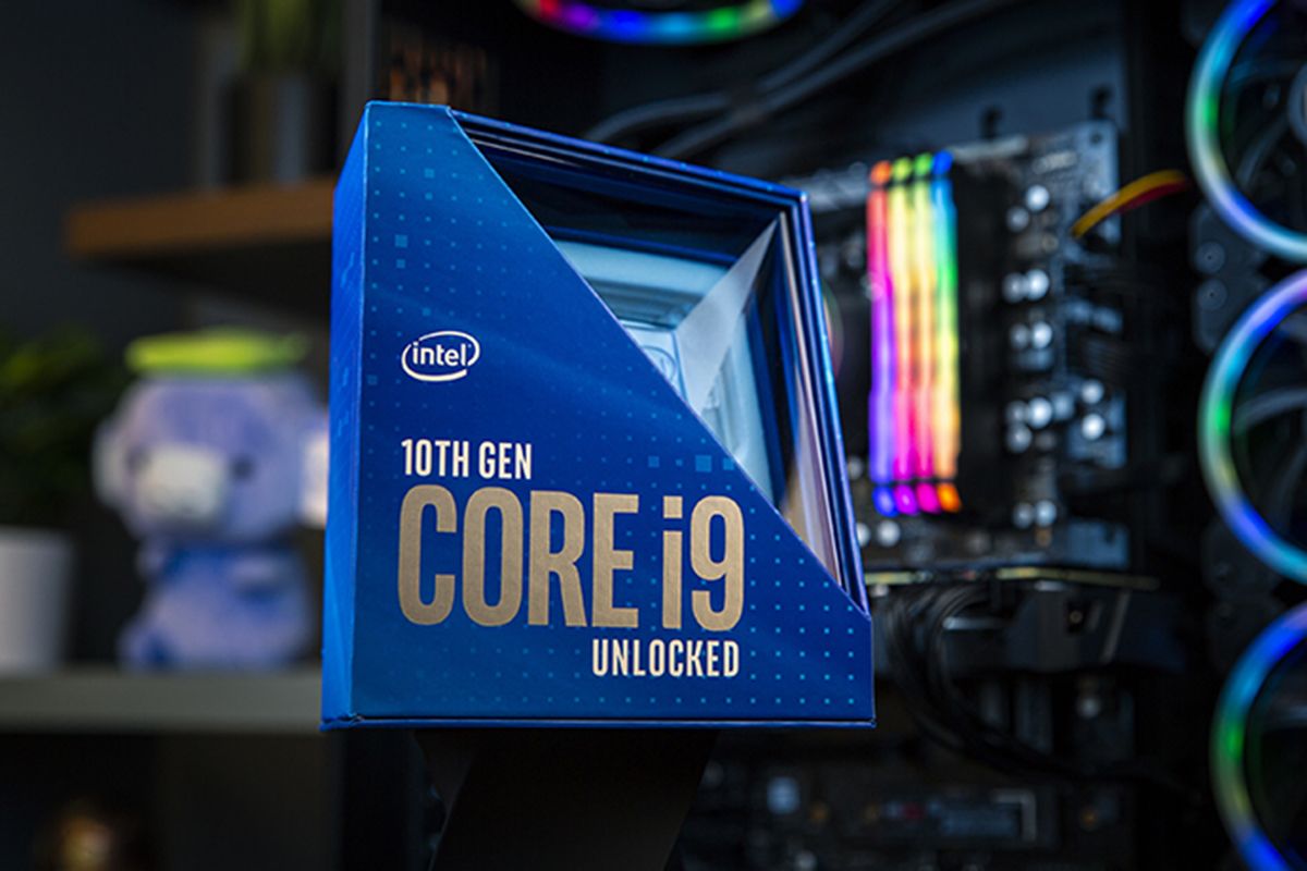 Ilustrasi prosesor Intel Core i9 generasi ke-10