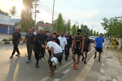 Ganjar Pranowo Olahraga dan Sarapan Bubur di Merauke Sebelum ke NTT