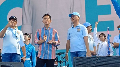 Kampanye di Bandung, Gibran Didampingi Agus Gumiwang dan Budi Arie
