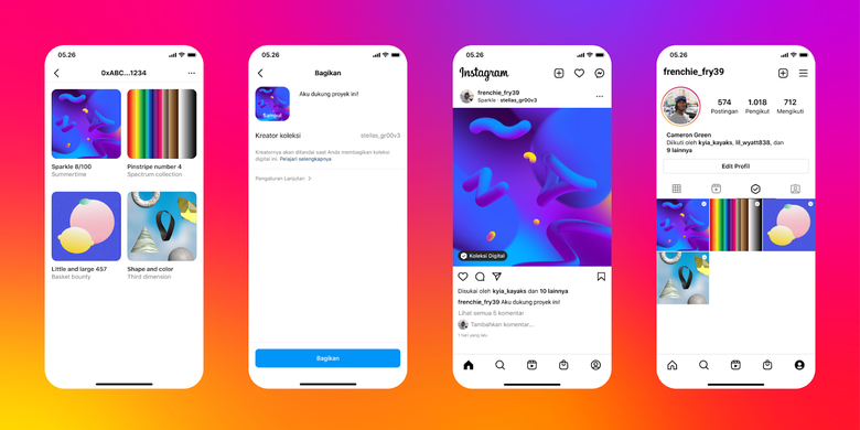 Fitur NFT Instagram resmi hadir untuk pengguna di Indonesia.