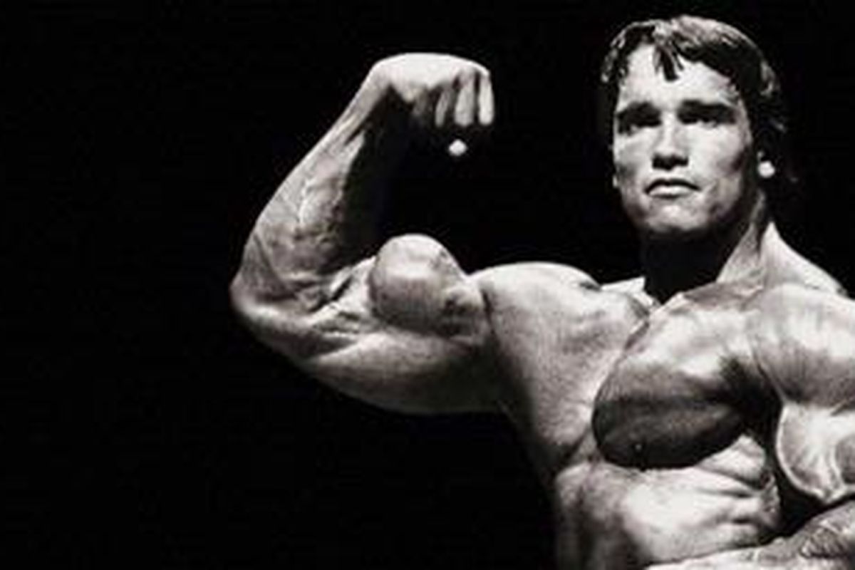 Arnold Schwarzengger sebagai Mr Olympia