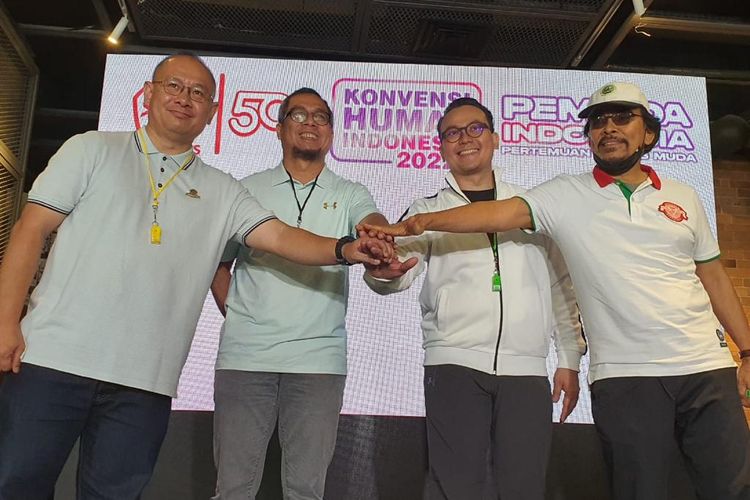 Direktur Jendral Informasi dan Komunikasi Publik Kementerian Komunikasi dan Informatika (Kemenkominfo) Usman Kansong pada acara kick-off ceremony 50 Tahun PERHUMAS, di Jakarta, Sabtu (2/7/2022).