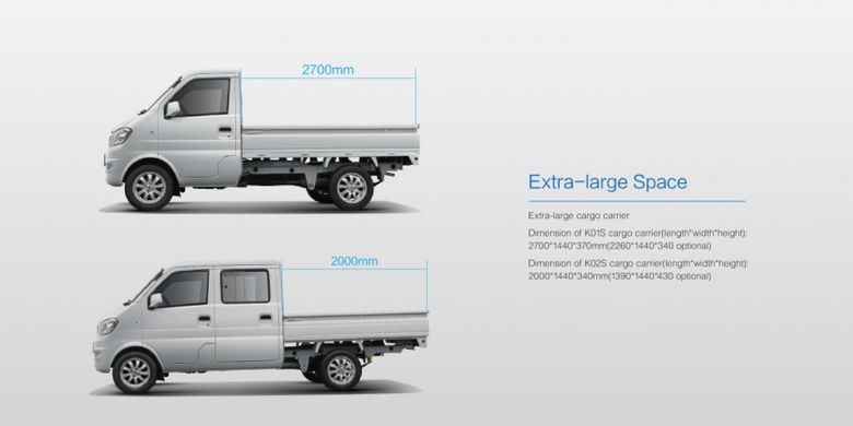 Sokon Super Cab, ada dua pilihan bodi.