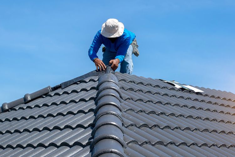 Ilustrasi genteng beton.